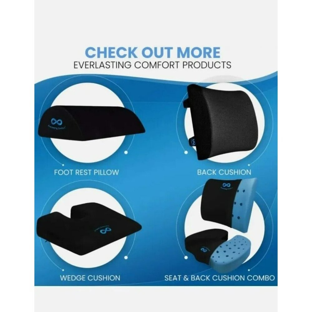 Everlasting Pressure Relief Seat Cushion for Long Sitting Hours - Black - Picture 9 of 12